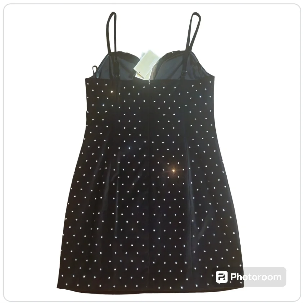 MICHAEL Michael Kors Velvet Embellished Bustier Mini Dress Black Size 6